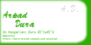 arpad dura business card